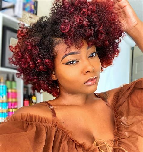 Top 10 cabelo cacheado curto marsala ideas and inspiration.